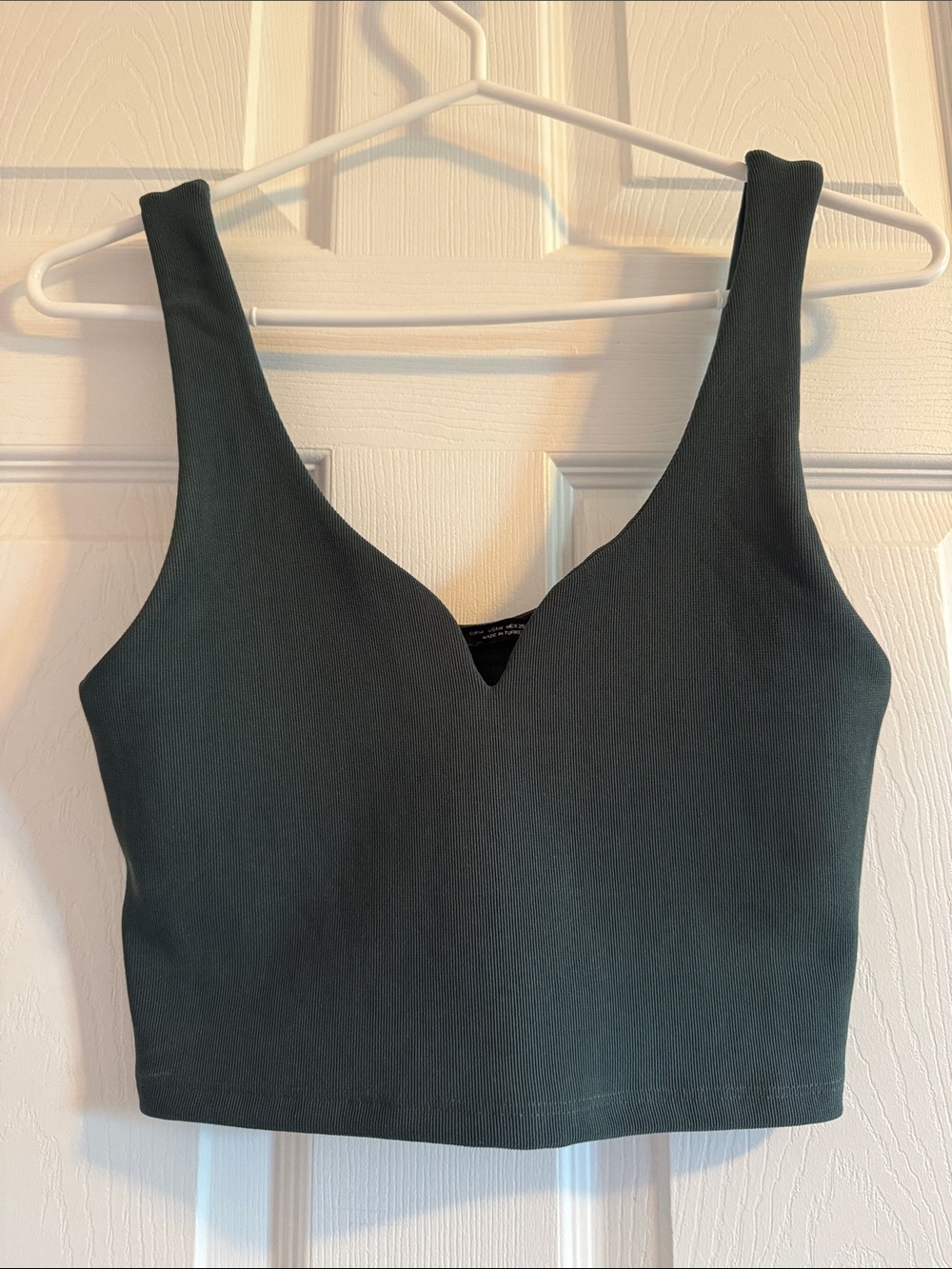 Zara Ribbed Crop Tan - Picture 2 of 6